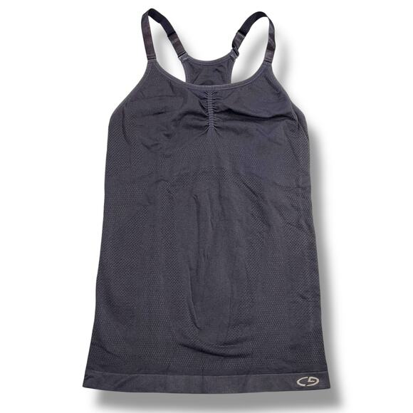 C9 Champion Womens Athletic Tank Top Camisole Racerback Built In Bra Gray Large - Picture 1 of 6